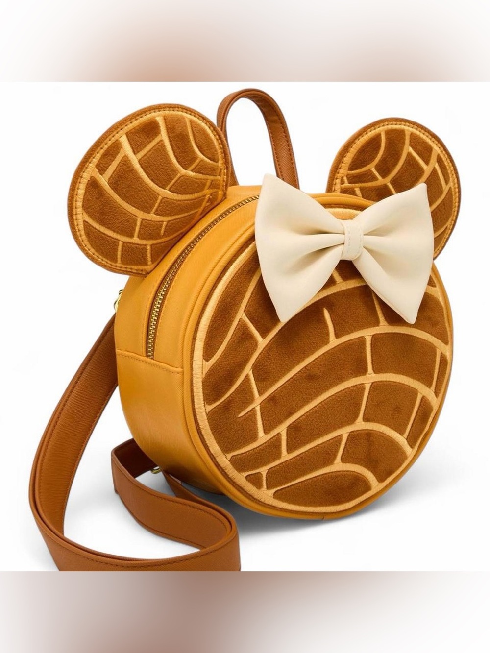 Loungefly Disney Minnie Mouse Chocolate Concha Figural Convertible Mini Backpack
